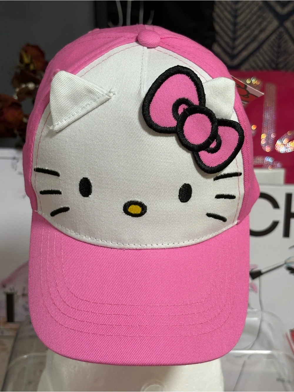 NWT Girls Hello Kitty Adjustable Baseball Cap